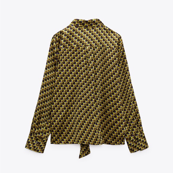 Zara Multicolored Geometric Top & Flared Pants - Picture 5 of 6